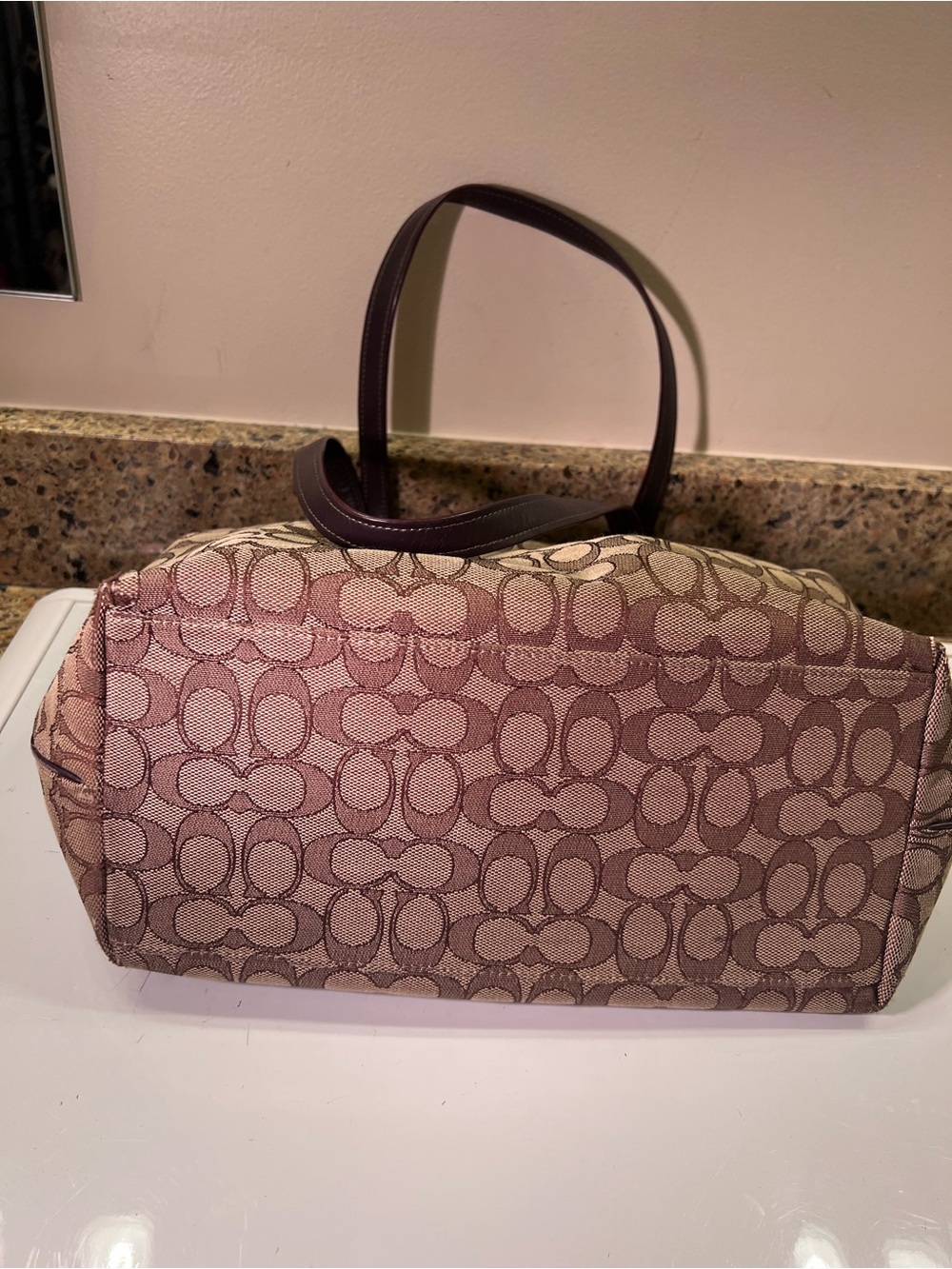 Coach Brown Signature Tote Shoulder Bag - Picture 12 of 12